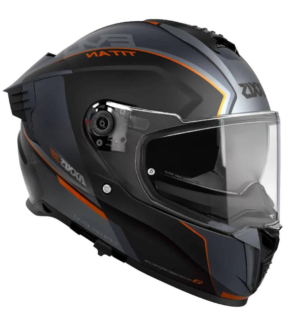 Мотошлем Axxis Hawk SV EVO Titan B4 Orange Matt купити від 8 455
